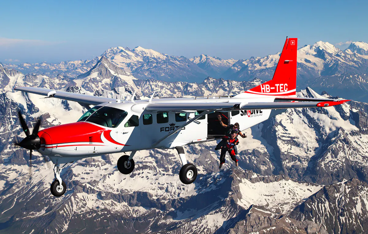 Flugzeug Fallschirmsprung Interlaken-Reichenbach - 6