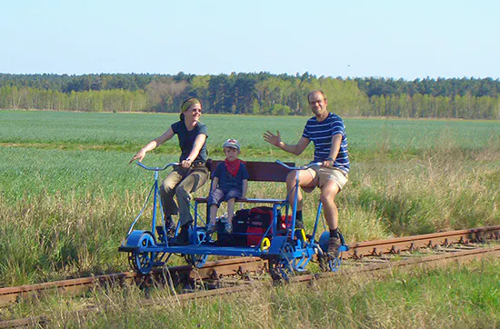 Kurzurlaub mit Draisinenfahrt in Brandenburg für 2 - 5
