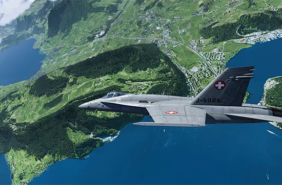 Flugsimulator Kampfjet F18 in Zürich - 5