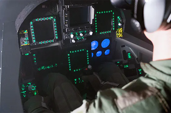 Flugsimulator Kampfjet F18 in Zürich - 6