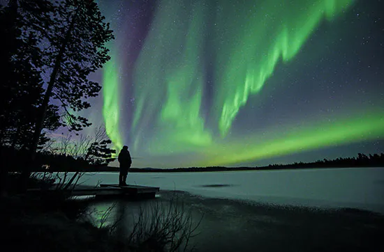 Übernachtung in der Glasdach-Hütte in Lappland für 2 - 6