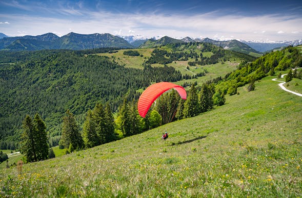 Gleitschirm Thermikflug Aschau im Chiemgau