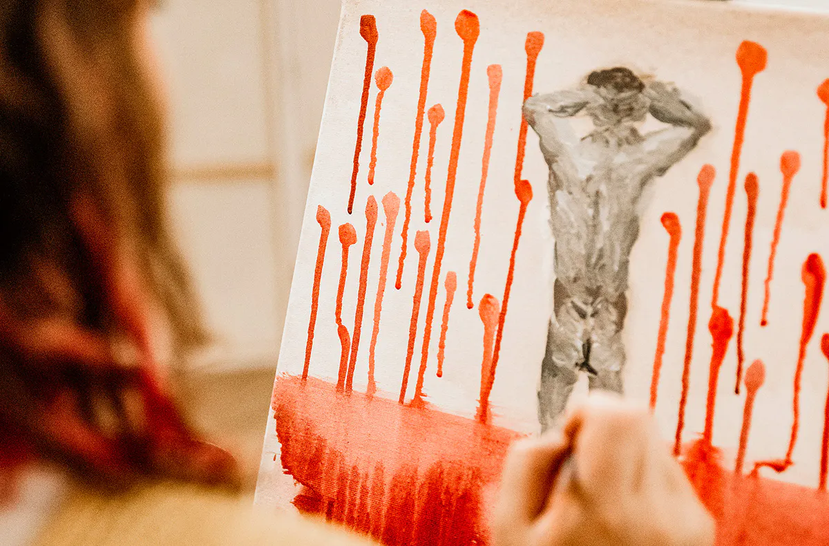 Aktmalerei mit Weintasting Hamburg - 5