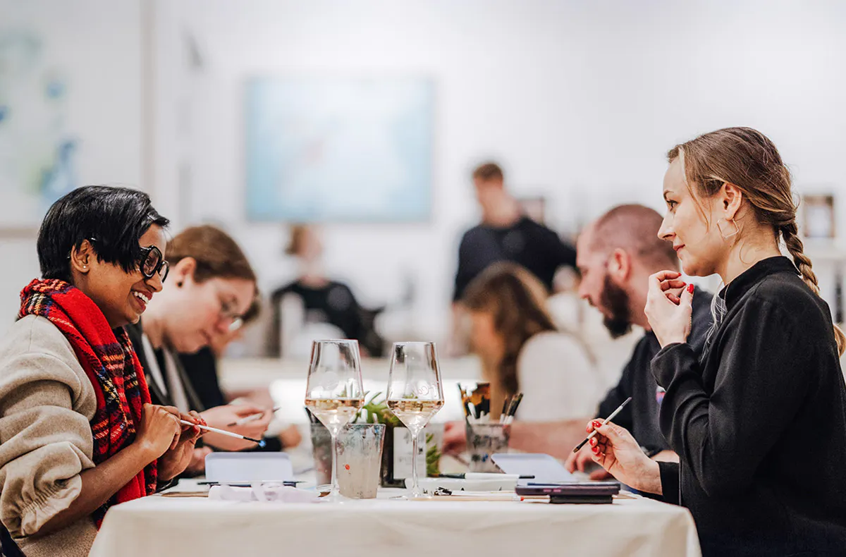 Aquarellkurs Hamburg mit Weinprobe - 5