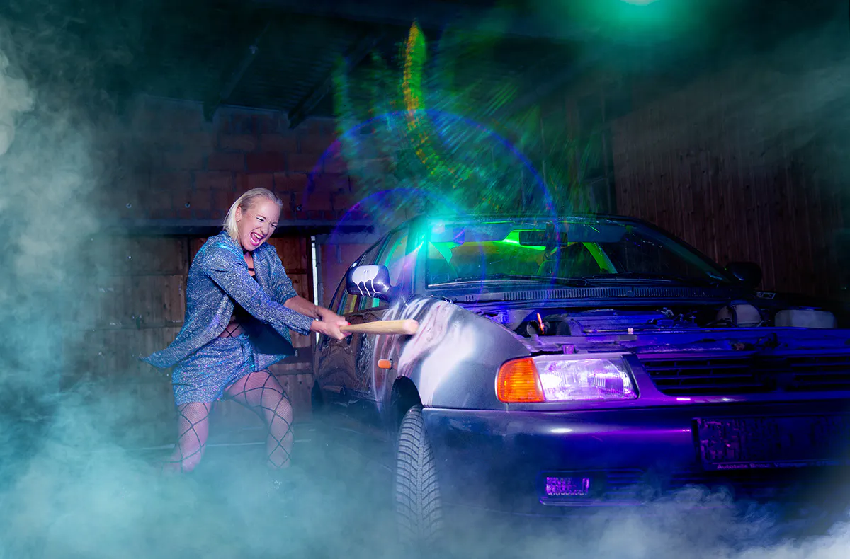 Auto zertrümmern Fotoshooting Langenau - 5
