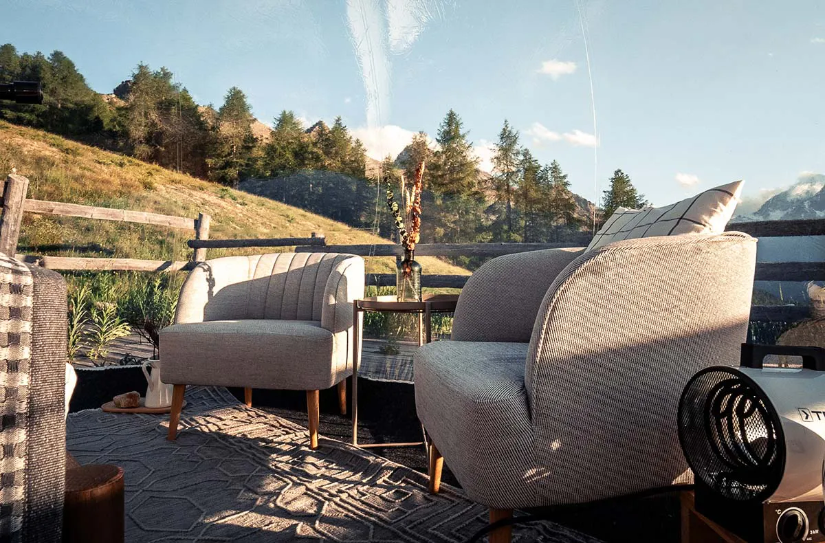 Bubble Übernachtung in der Deluxe- Suite für 2 (1 Nacht) in Wallis - 6