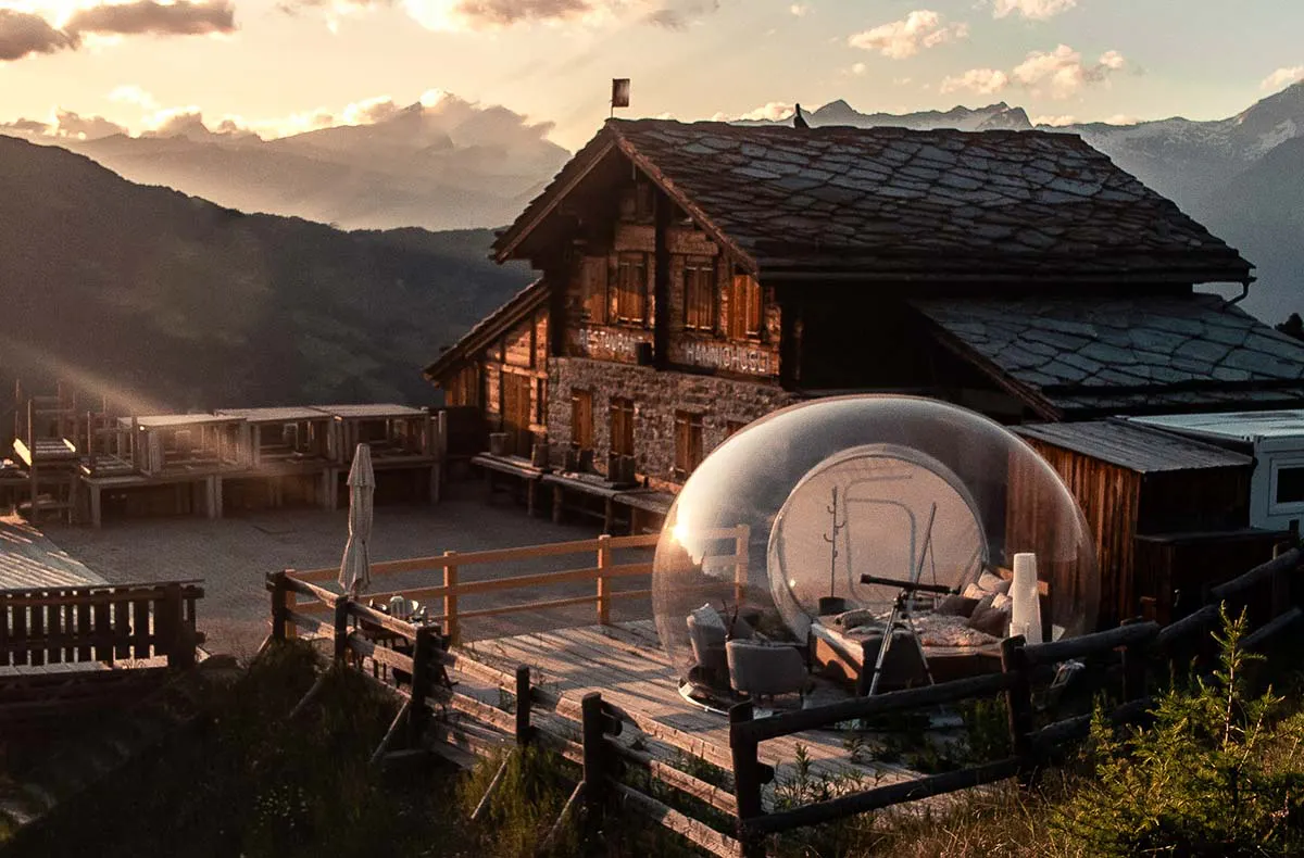 Bubble Übernachtung in der Deluxe- Suite für 2 (1 Nacht) in Wallis - 9