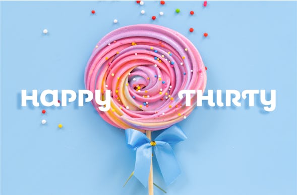 Flexibles Geschenk 30. Geburtstag (Happy Thirty)