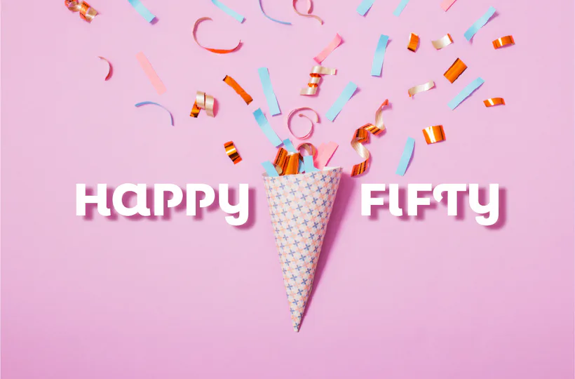 Flexibles Geschenk 50. Geburtstag (Happy Fifty)