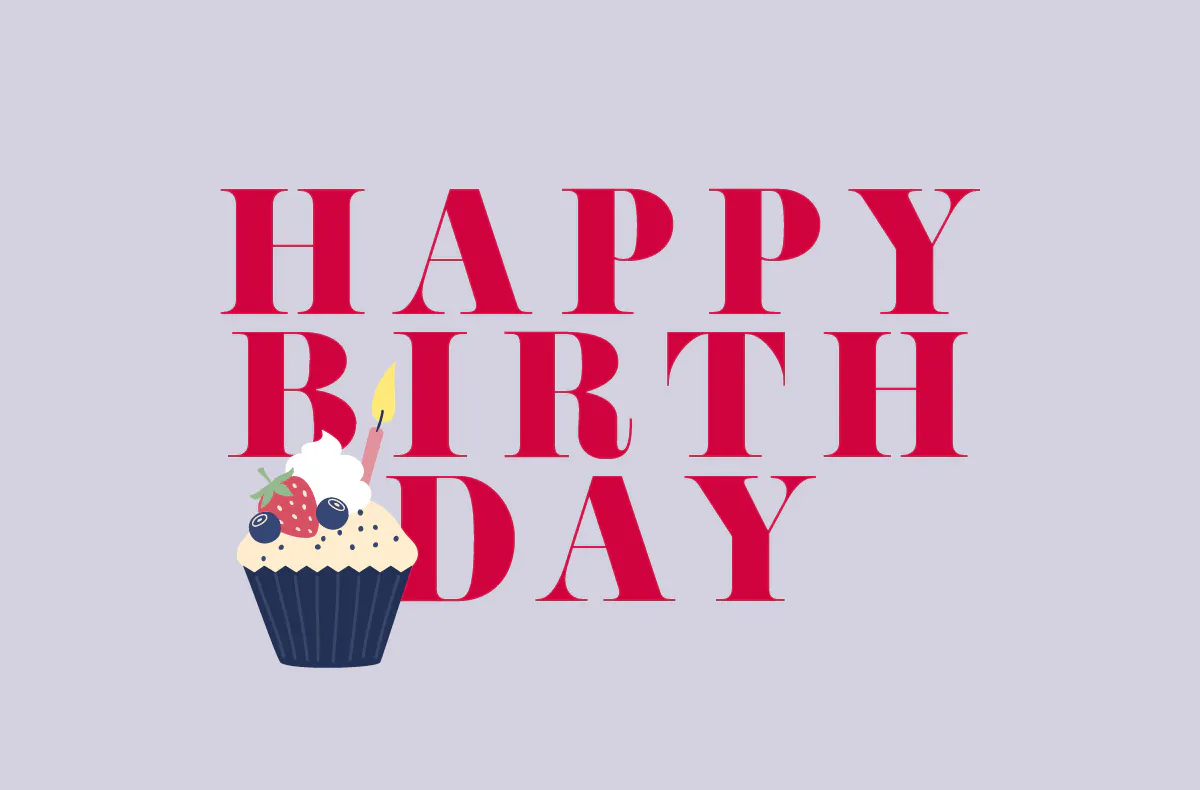 Flexibles Geschenk Happy Birthday (Muffin) - 6