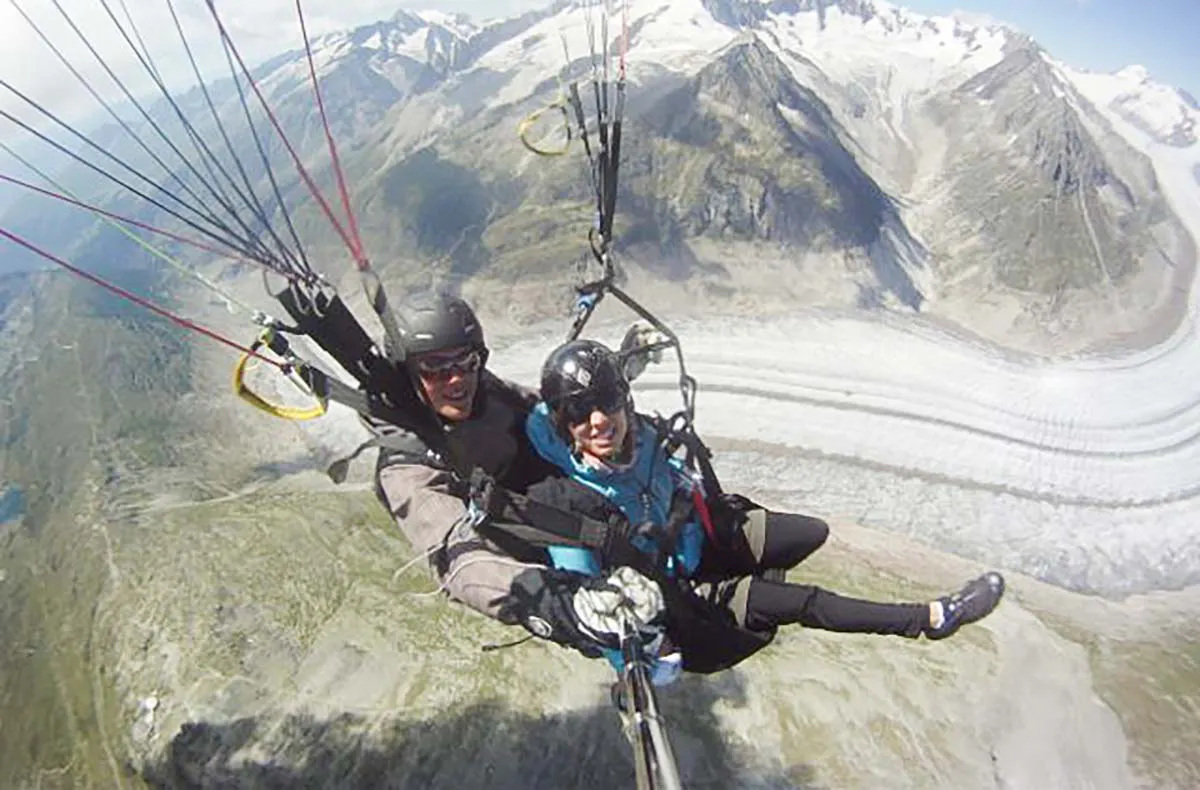 Gleitschirm Tandemflug Fiesch für 2 - 3