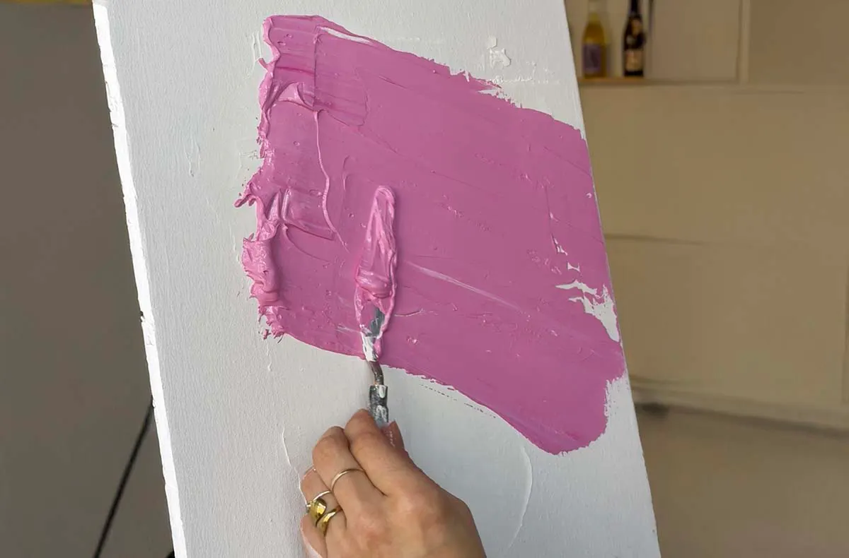 Paint & Drink mit Strukturpaste Berlin - 2