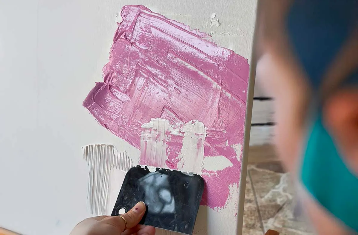 Paint & Drink mit Strukturpaste Berlin - 6