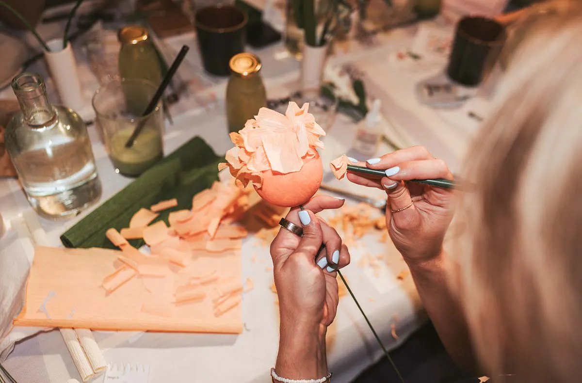 Papierblumen basteln - 5