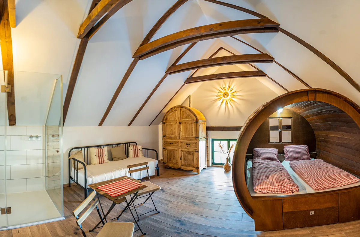 Übernachtung im Weinfass-Chalet für 6 Grub an der March - 7